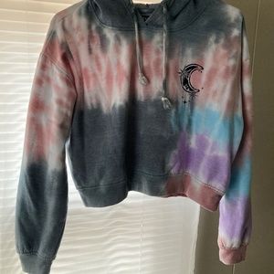 Celestial Medium Lightweight Cropped Hoodie Tye Dye Jolie and Joy